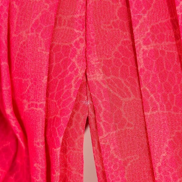 Amur Dominique Tiered Pleated Lace Print Maxi Dress in Raspberry Rose - Picture 10 of 11